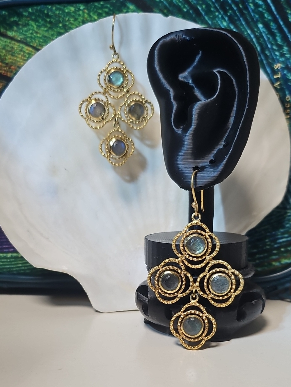 Vermeil Labradorite earrings
